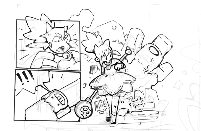 Super late to save the world! 
Little comic WIP! 