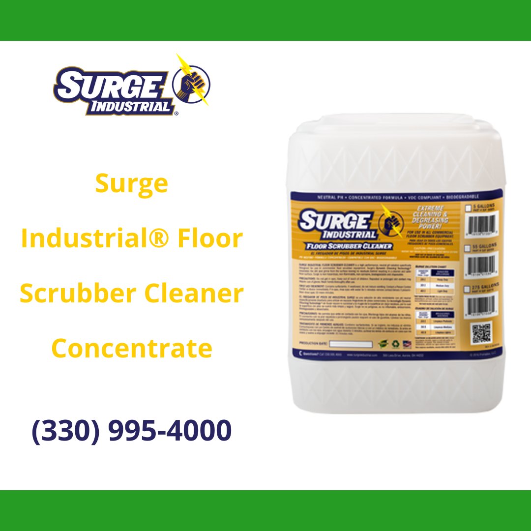 surgeindustrial's tweet photo. Surge Industrial Floor Scrubber Cleaner Concentrate has a low-foaming formula with neutral pH that separates dirt and grime from surfaces, leaving behind no residue.
📞 (330) 995-4000
#SurgeIndustrial #IndustrialCleaning #DCT

https://t.co/pW1XJKCj9J https://t.co/FNWON3sBh1