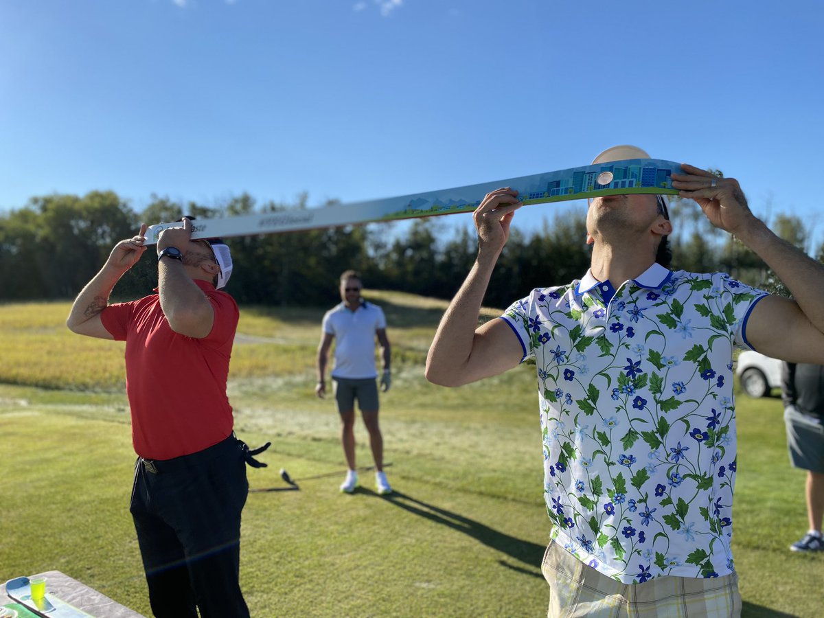 local_enviro's tweet photo. And we’re off! Come get your garbage juice! #ecagolf #yeglocal #yeg #edmonton https://t.co/Rhtz5jJP6S