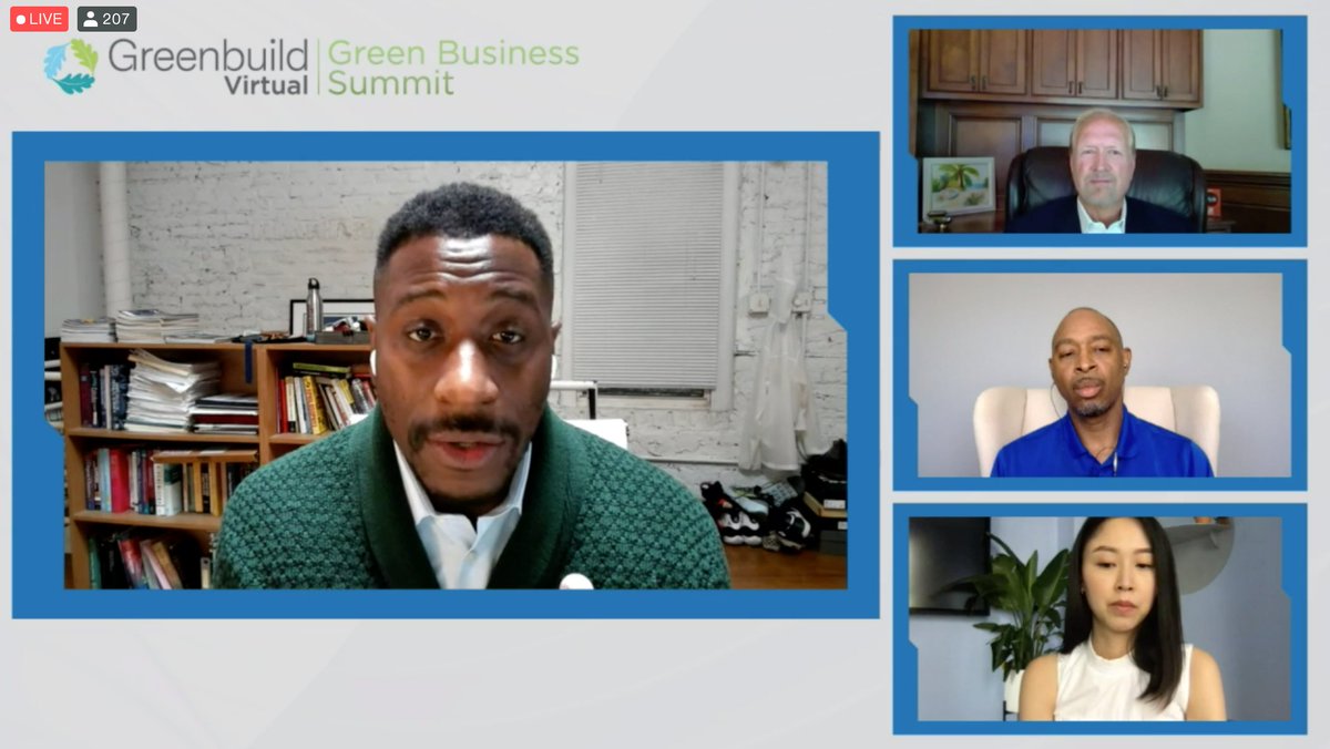 We're live at the @Greenbuild Green Business Summit! @garrycooperjr joins a panel alongside sustainability leaders at @HomeDepot, @blueland and @sportsalliance  to talk #resourcerecovery and the importance of internal  sustainability and operational change.