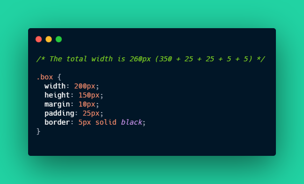 There are two box models that are used:The Standard CSS box model:The width and height attributes set the width and height of the content box.It's harmful because padding and border add to them and the element appears bigger.For example: