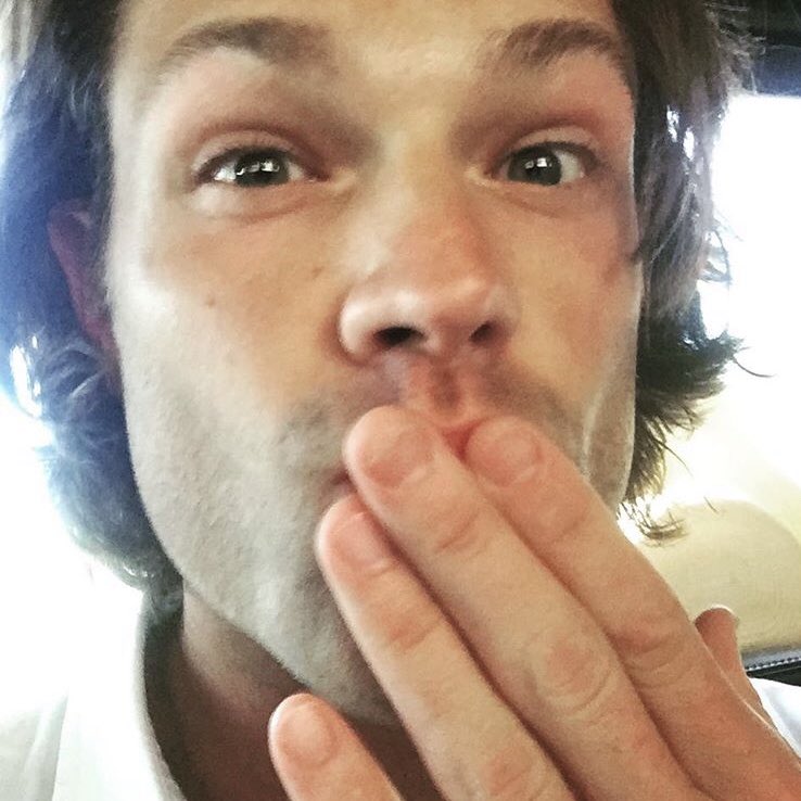 him blowing a happy birthday kiss to sammy 
