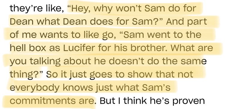 him being protective over sam 