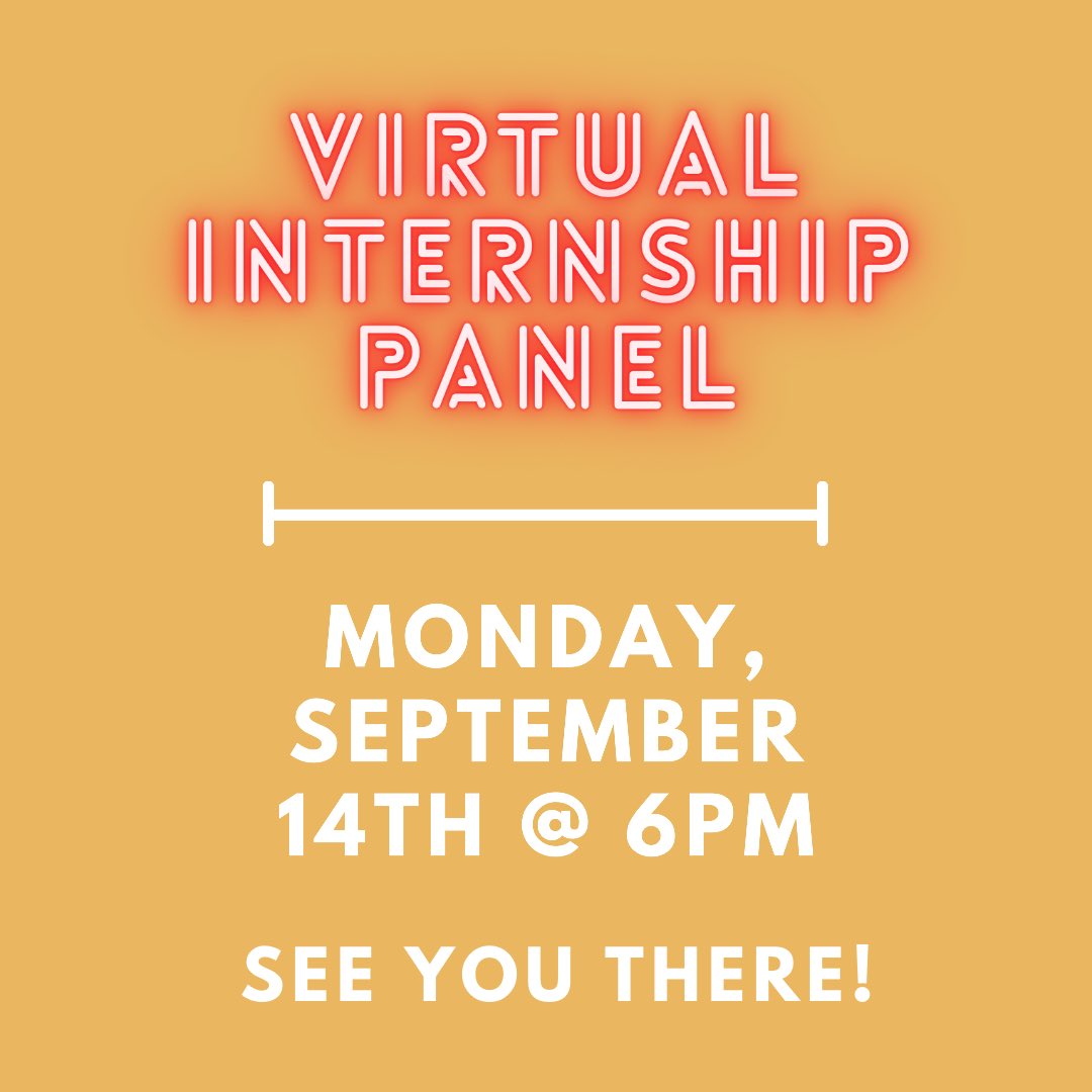 ecu_sas's tweet photo. Join us on Monday to hear from former and current members about their internship experience at our annual internship panel! You will get some great advice and will be able to ask them any questions! See you there😊 https://t.co/Riy8wQbUdz