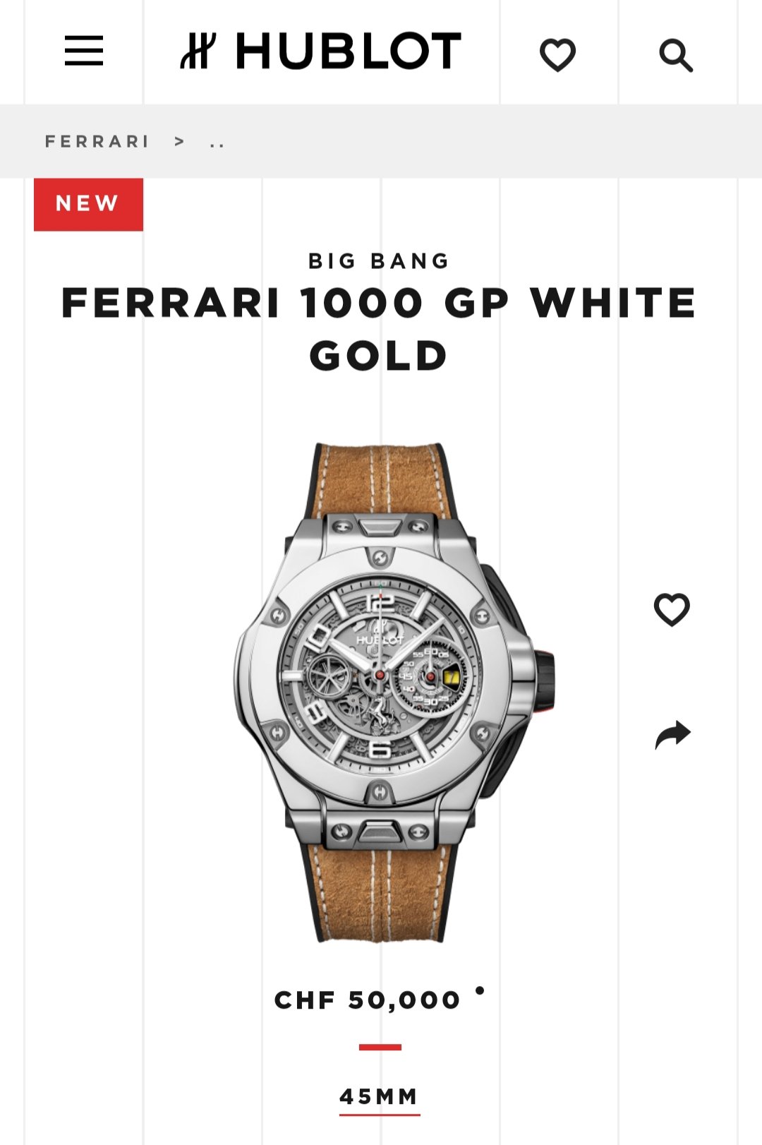 Hublot big bang ferrari 1000 gp cheap