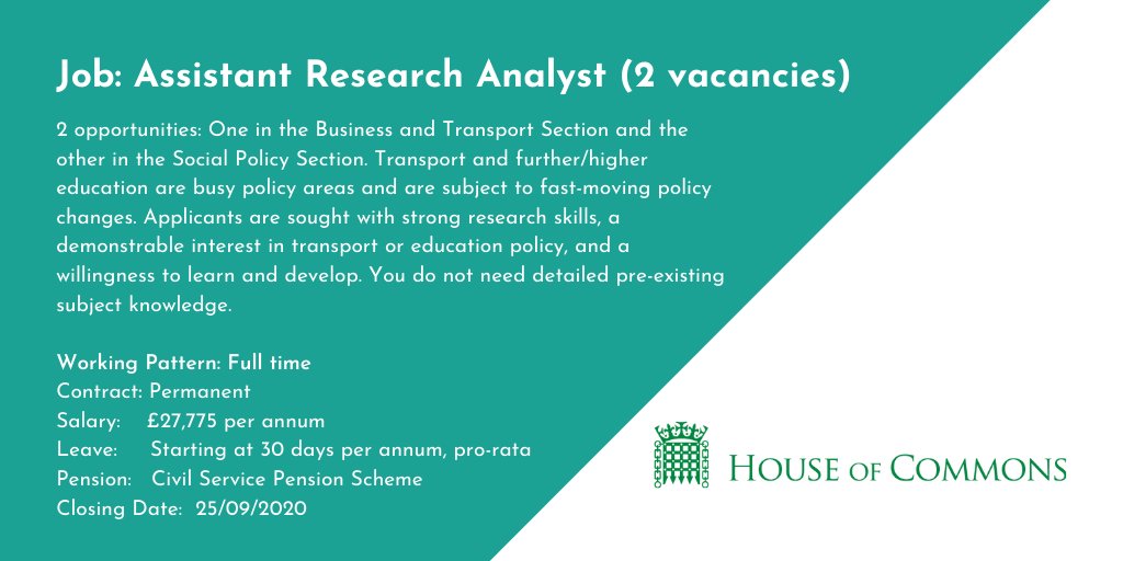 transportwm's tweet photo. 🚨Job Alert: Assistant Research Analyst x 2🚨
Apply by 25 September 👉https://t.co/I33Q5kB2AC
#Railwaysandaviationpolicy #transportpolicyandlaw #Briefingpapers #Policyanalysis #Analysing #Collating
#writtenandoralcommunicationskills #Jobs #JobAlert #womenintransport https://t.co/N5nH6oAClx