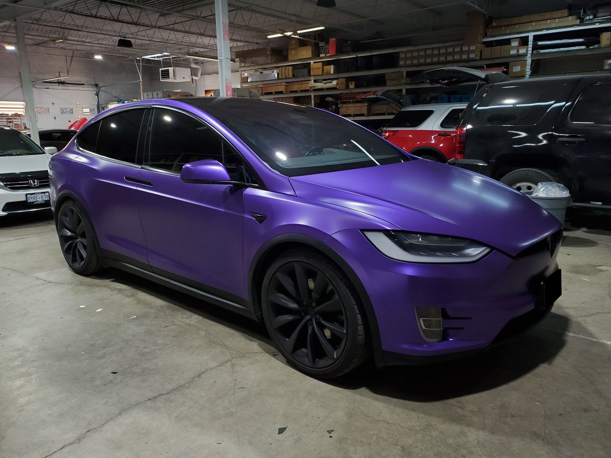 Wrap_iD's tweet photo. Tesla Model X with Satin Metallic Purple makeover. 

#Tesla #ModelX #satin #satinwrap #satinvinyl #colorchange #avery #3M #wrap #wraps #car #carwraps #designerwraps #vehiclewrap #wrapid #wrap_id #vinyl #vinylwrap #stickers #decals #markham #gta #toronto https://t.co/BYuZxtx6Wa