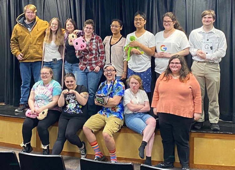 #TBT to after the December 2019 One Acts. Two fun shows, one hilarious improv mash-up! 😻