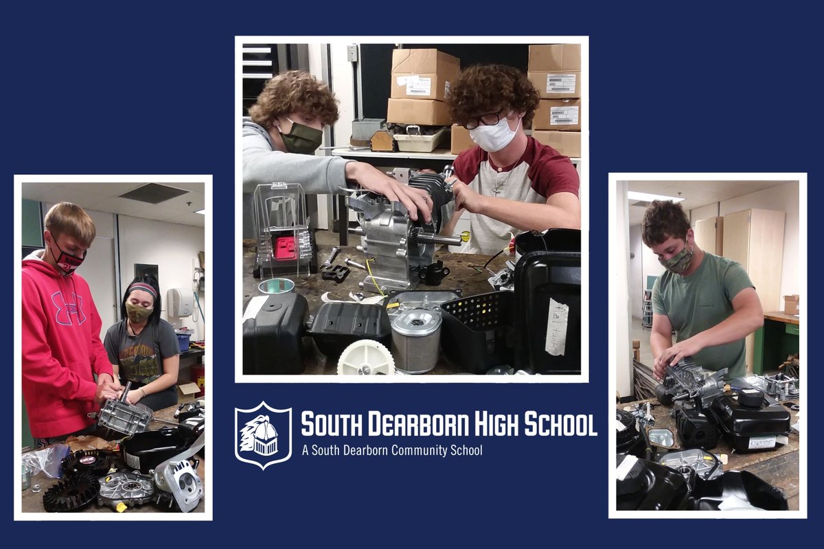 southdearborncs's tweet photo. South Dearborn High School Agriculture Power, Structure, and Technology class is working on their engines purchased through the Rising Sun Regional Foundation Grant last year.  What an awesome opportunity! https://t.co/OKrEzLgfhW