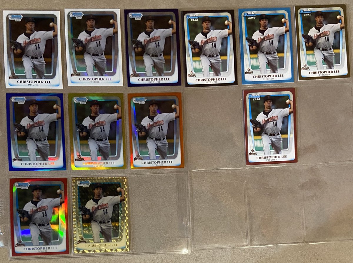 jeff_dice's tweet photo. 2011 Christopher Lee paper and chrome Rainbow. In AAA last year. https://t.co/K7XMJNIN24