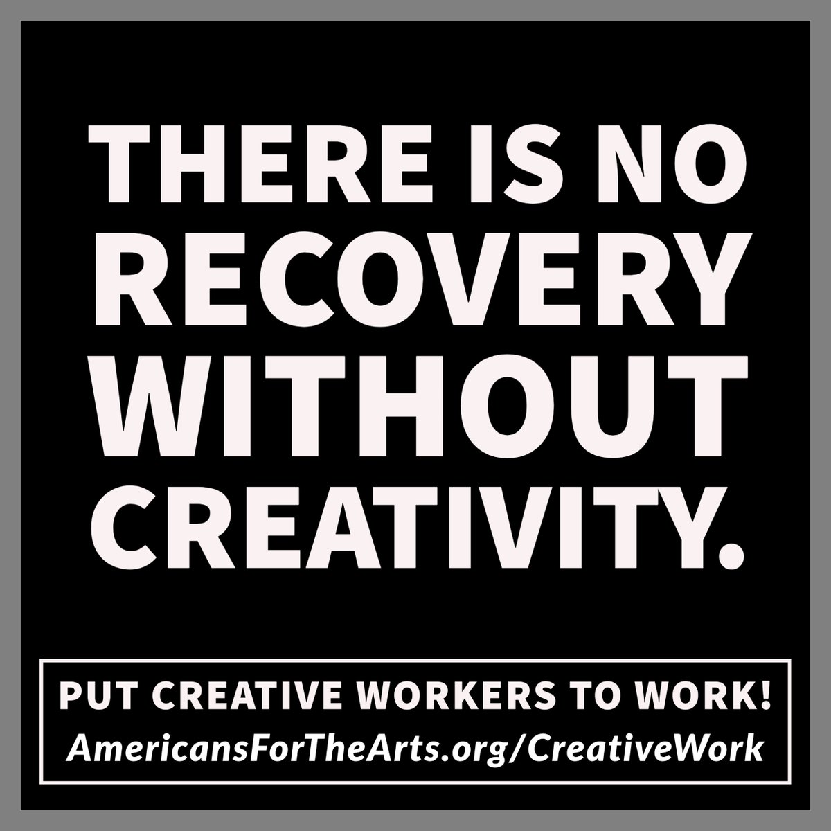 ArtsKC's tweet photo. There is no recovery without creativity! @ArtsKC joins 700+ arts groups &amp; field leaders in endorsing a proposal to PUT CREATIVE WORKERS TO WORK as part of a national recovery strategy. Read the proposal and add your endorsement at https://t.co/JilFRv8j00. https://t.co/MMEzEhKrxi