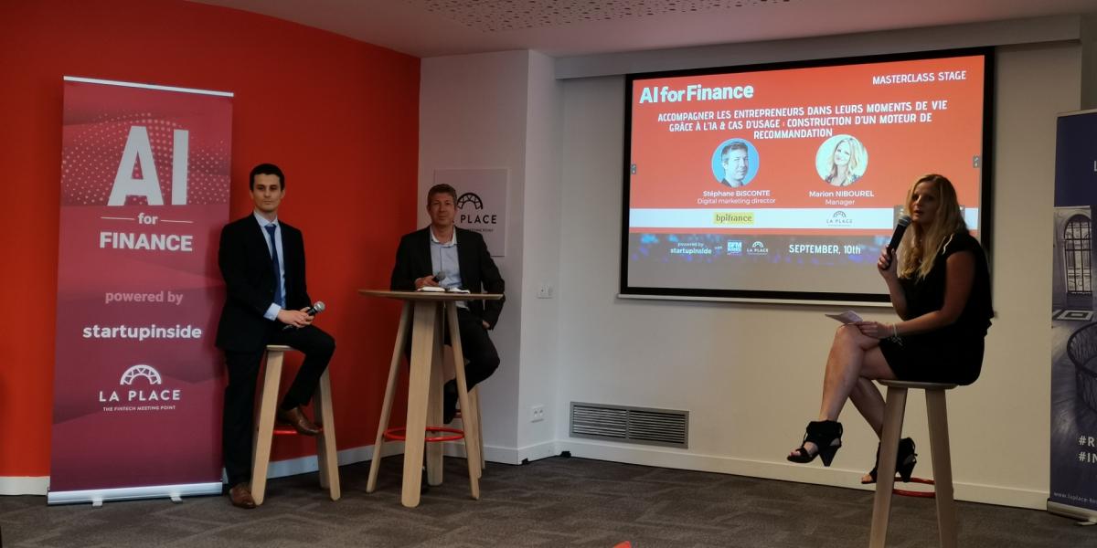DadiCharles's tweet photo. Merci au équipes @LaPlaceFintech pour cet événement présentiel. Merci de mettre en valeur les use cases de l'#ai dans la finance en 2020. 
Ravi d'avoir présenter la mise en place d'un moteur de recommandations pour @Bpifrance .

#datascience #bigdata https://t.co/QvR2FGJhD1