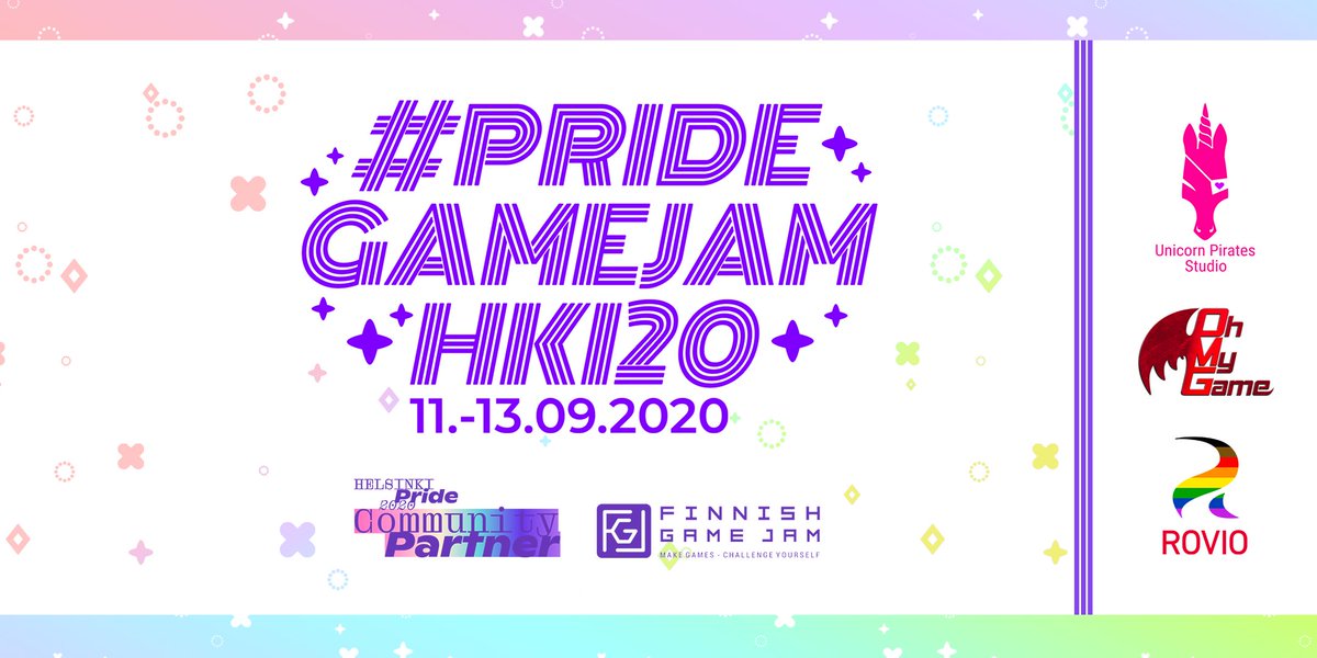 FinnishGameJam's tweet photo. LAST DAY TO REGISTER! Grab a ticket now ๐
๐You can go and register here: https://t.co/6c1Y0gKbDeโฆ
๐Check the event here: https://t.co/L7TfDvZzDK
#FGJ #fgjam #pridejam #prideGJ20 #pridegamejamhki20 https://t.co/44HE117cGc