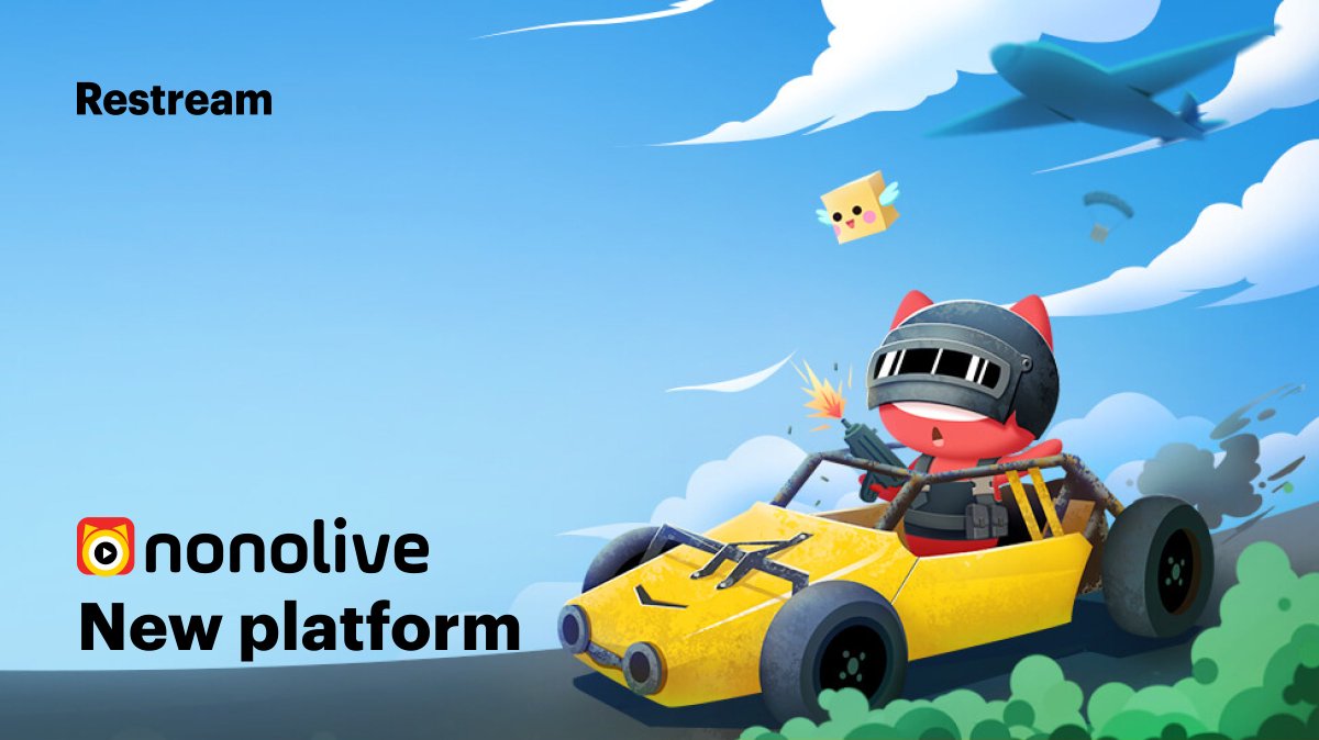 Restreamio's tweet photo. Your next gaming platform is here! 🎉

👋 Say hello to Nonolive, now an official destination.

Head to our dashboard to get your new channel added today.  https://t.co/Mg7oFzyUOX https://t.co/mSQf3Sfc78