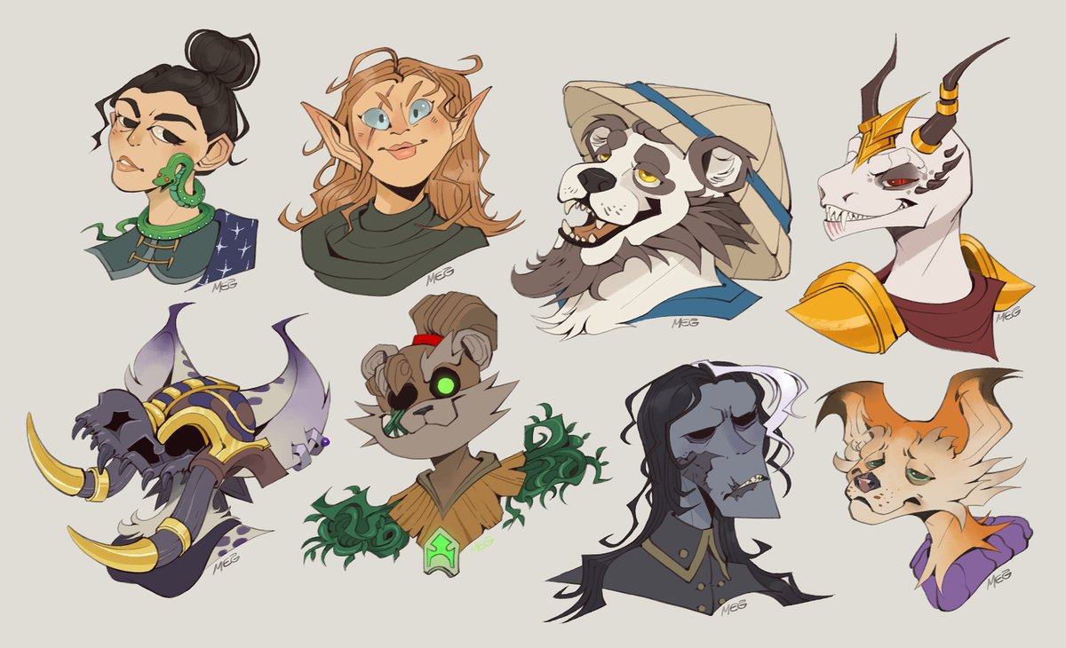 icicleteeth's tweet photo. As promised, all of September 2020's portraits compiled together, aka my entire past week, haha. I said it lots already, but thank you all so much for the support! :'O https://t.co/0OktPk0l9I