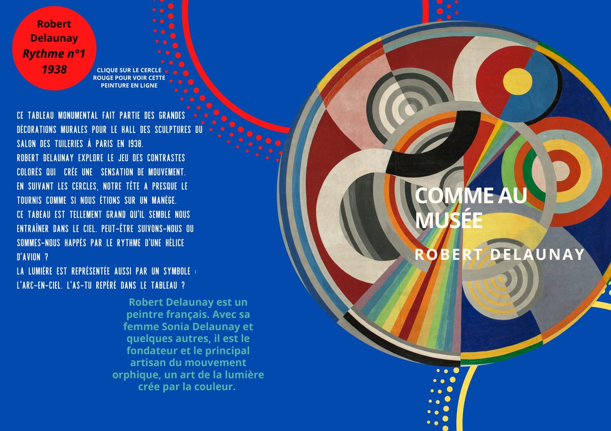 MAM's tweet photo. Le #MAMParis est aussi chez vous ! 🎨
avec une activité pour vos enfants autour de l’œuvre de Robert Delaunay !
https://t.co/epbn9SQJTg
#MAMParis #CollectionsMAM #Laviemoderne #museedartmodernedeparis #artmoderne #artcontemporain #modernart #contemporaryart #Paris https://t.co/pPTsTAXwME