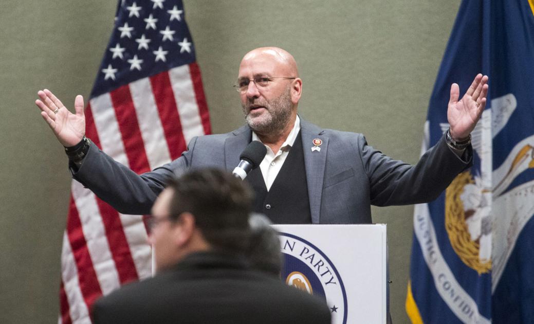 ACLUofLouisiana's tweet photo. By encouraging violence against protesters, @RepClayHiggins’ racist and reprehensible comments put peaceful demonstrators at risk. The people of Lafayette have a right to make their voices heard without fear of intimidation or arrest. https://t.co/EWxKg8PaSp https://t.co/BDEhby7xYk