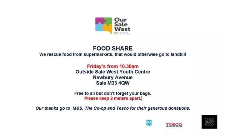 Food Share is back tomorrow at 10.30am. Lots of bread, cereal and cooking apples to name just a few 🍞🍏