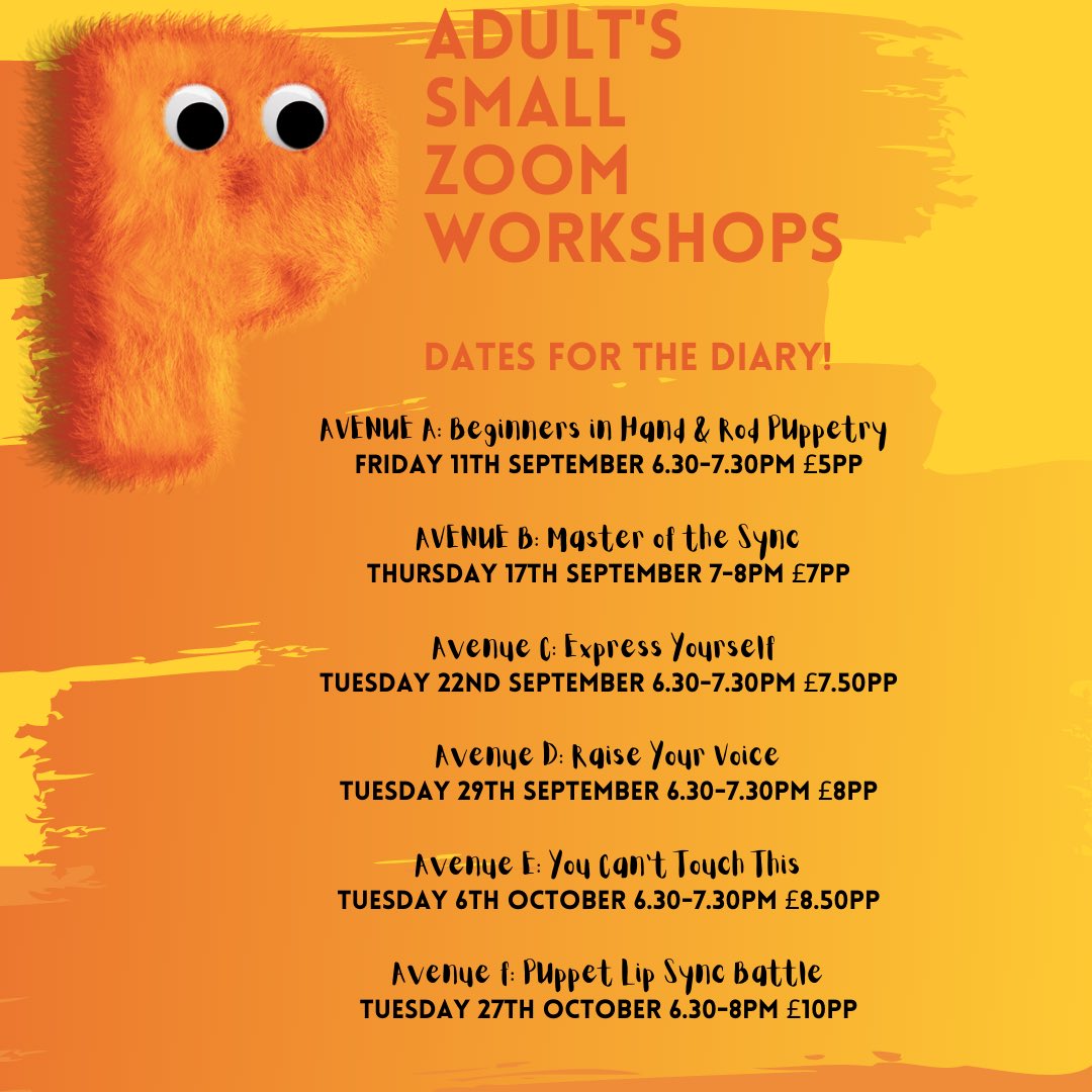 ParkerPuppetry's tweet photo. *ONLINE COURSE DATES!!*
#puppetryworkshops #puppeteer #onlineclass #themuppets #sesamestreet #jimhenson #muppettomissit https://t.co/iWDrMoQVkL