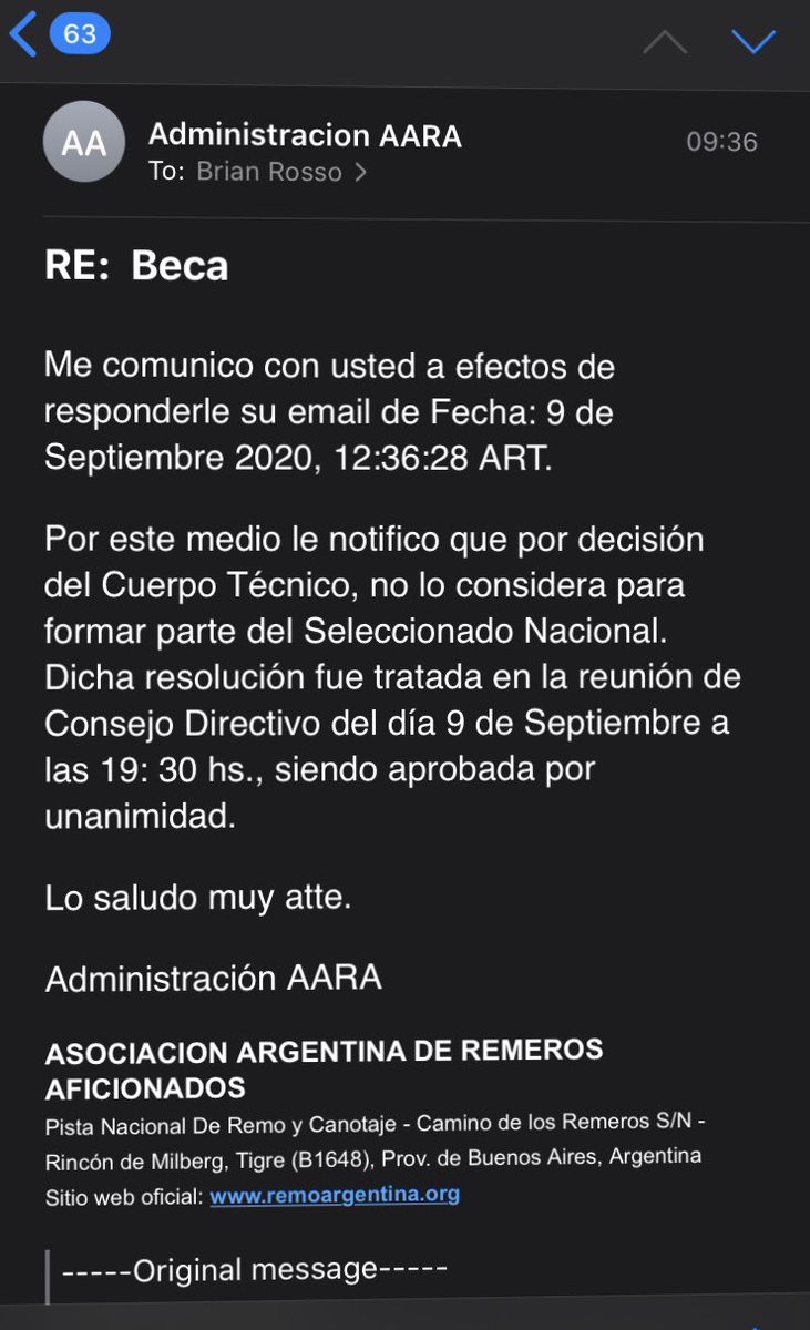 Comunicado de que después de 6 meses de Sanción, no me van a considerar mas como Seleccion Argentina 🇦🇷 Chau TOKIO