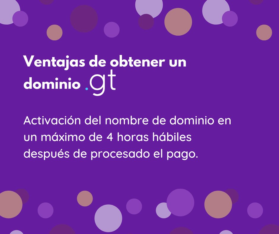 DominiosGT's tweet photo. Hay muchas ventajas en tener un nombre de dominio .gt ¡Contáctanos y aprende más de nuestro servicio! #HazloGT #DominiosGT #PresenciaDigital #InternetGT https://t.co/jn3c8CFEp9