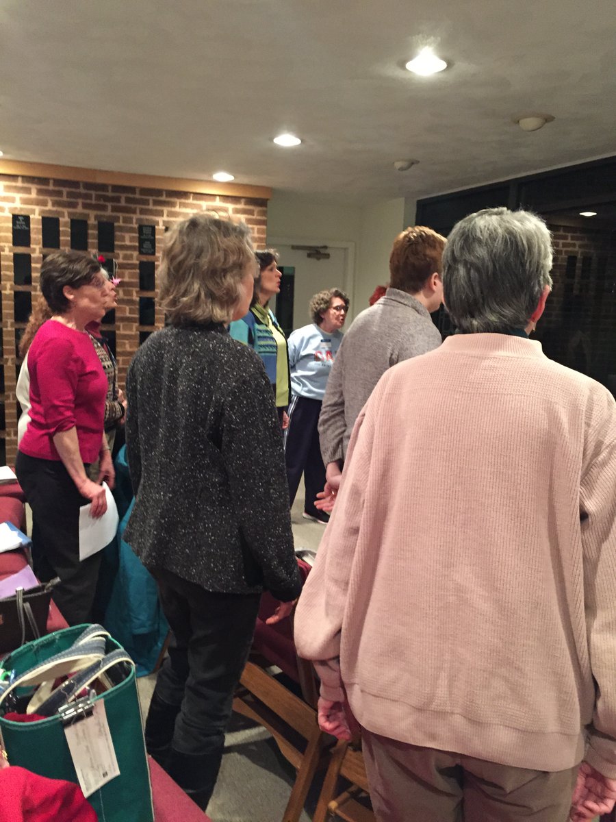 WldrnssRdChorus's tweet photo. Throwback Thursday Time! This one comes from a 2015 rehearsal and we sure miss getting together! What’s something you miss? #missingfriends #singingwithmysisters #tbt https://t.co/KcaOnXC8s8