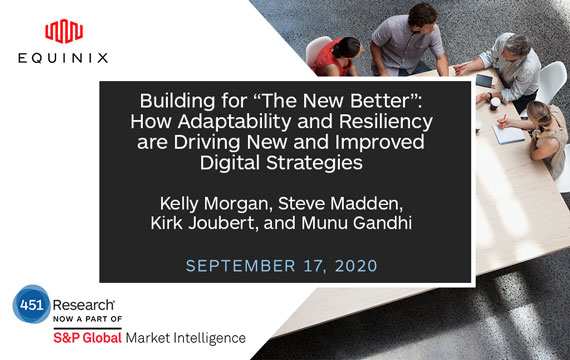 451Research's tweet photo. In this roundtable, hear from 451 Research, Aon Insurance, Sysco Foods and @Equinix on what it takes to remain resilient against challenges and build for the future – all while bringing customers and partners along for the #digitaltransformation journey: https://t.co/1owEbUHN1j https://t.co/PqcIjQ08tU