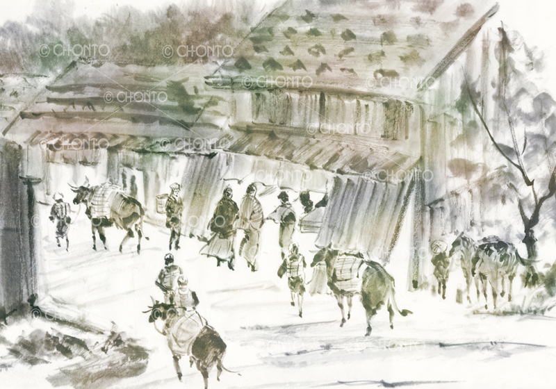 渡邊ちょんと 水墨画 Auf Twitter 佐渡の風景 江戸時代 1700年 元禄ころ トキ 佐渡金山相川町 宿根木船大工の家 宿根木の港 14年 相場英雄氏の連載小説 御用船帰還せず の挿絵 佐渡に行って見たいなあ 水墨画 墨絵 イラスト