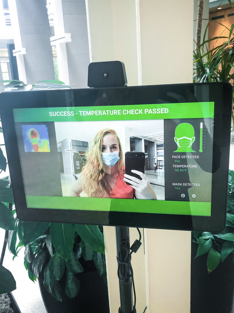 Tours are looking a little different these days with masks and social distancing, but landlords are taking great steps to keep their tenants and employees safe! These temperature check stations are quick and easy. #delawareCRE