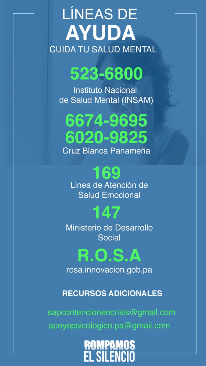 rompaelsilencio's tweet photo. Compartamos las líneas de ayuda. Alguien podría estarlas necesitando en estos momentos

10 de Septiembre 
Día Mundial de la Prevención del #suicidio 

#QueSientesHoy https://t.co/T31w5cul5d
