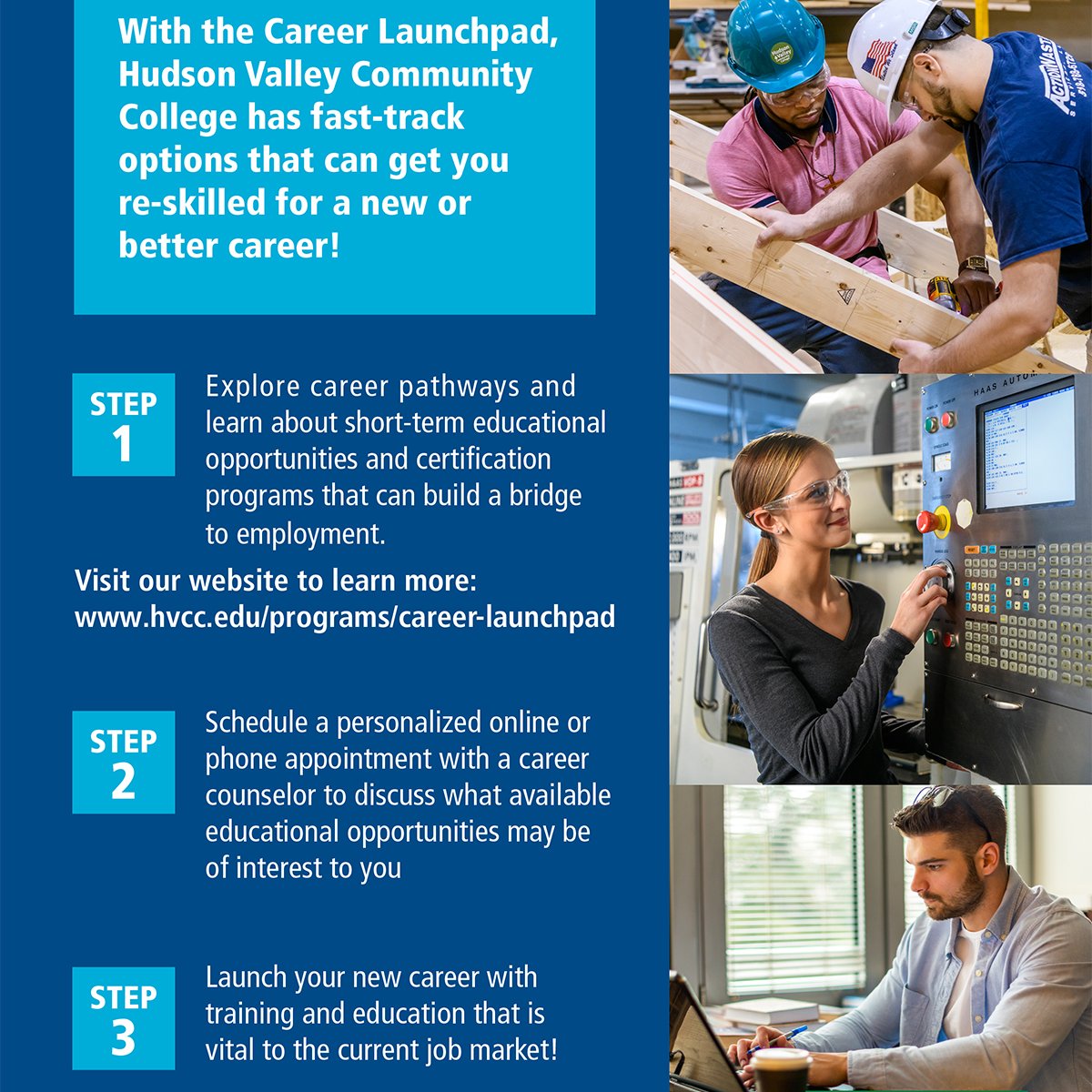 WD_HVCC's tweet photo. If you are looking to quickly retrain or launch a new career, check out HVCC's new Career Launchpad: https://t.co/rKn6BdPLza https://t.co/1w8KZUL8O0