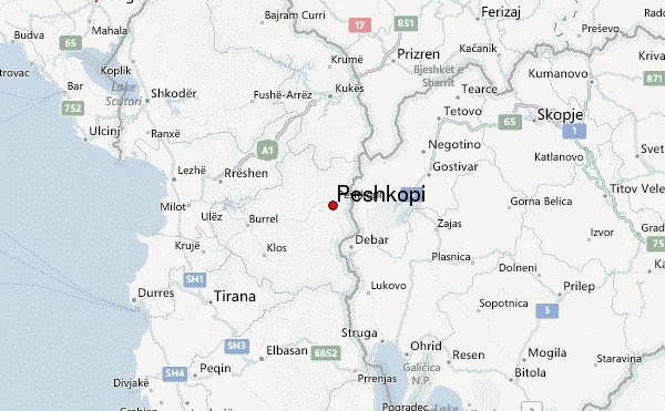 Cette bataille se déroulera plus précisément au nord de Peshkopi, au nord-est de l’Albanie actuel, et actuellement dans la plaine de Shumbat