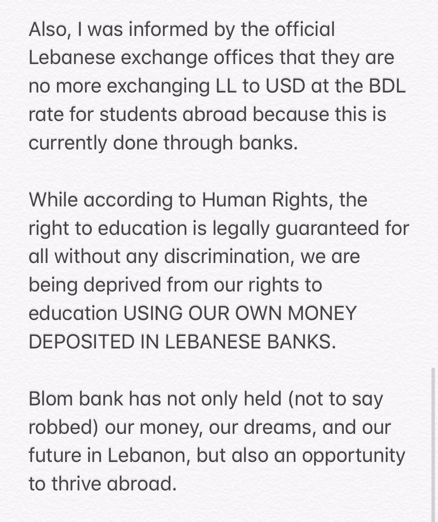 samarsk's tweet photo. @UNHumanRights @BDL_Lebanon @BLOMBANKLebanon @dan_azzi @HuseinNourdin Blom bank refused to transfer the tuition fees for my son’s MSc @HECParis &amp; my doctorate DBA @HenleyBSchool . today they refused (orally)to provide me with an official document stating their negative decision👇 https://t.co/YPqYq5kcpN