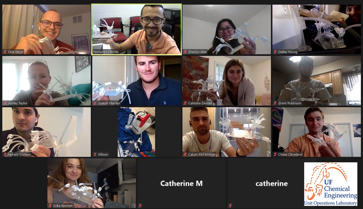 FMerida_UF's tweet photo. We have officially started our online (still experimental) semester #UnitOperations Lab 1 with our mini #fluidmechanics module. Hopefully this will be a good learning experience for students of the @UFLChE  department. @CRinaldi_UF @ Svoronos @LFunkenbusch @SindiaSrj @ChiefG8or https://t.co/X0YvcdFok6