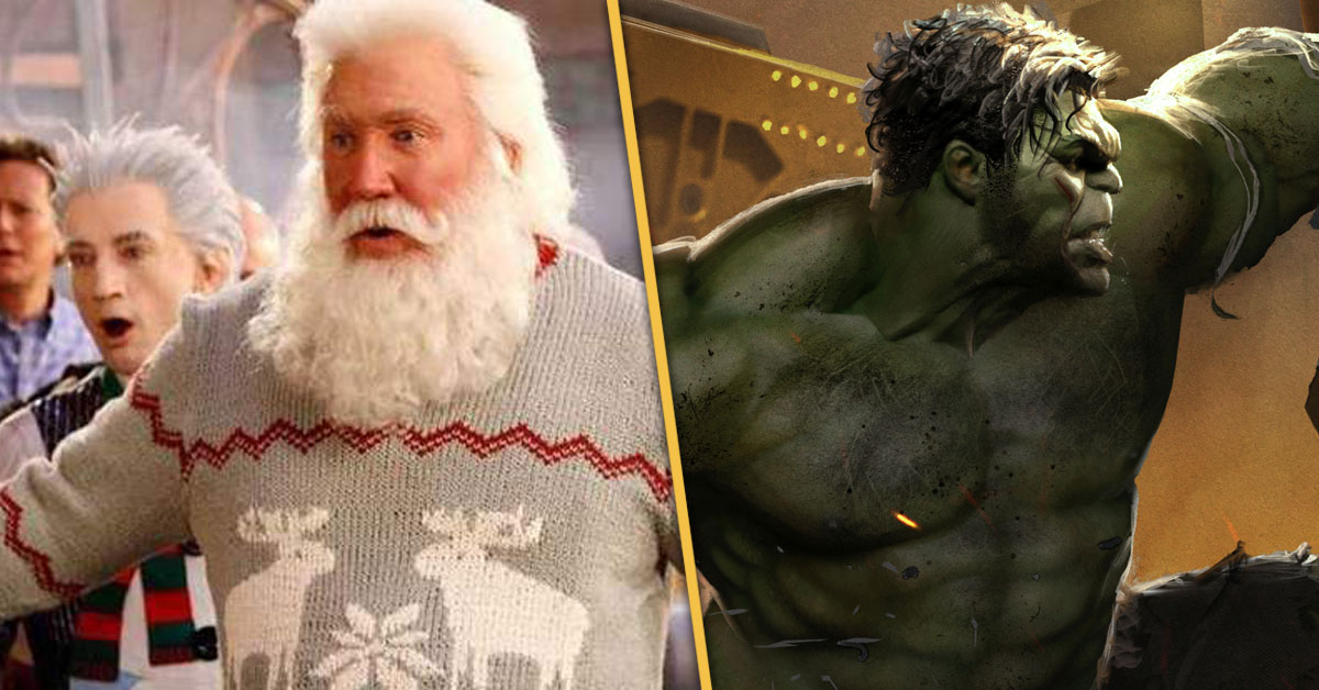 ComicBook's tweet photo. A new #MarvelsAvengers #SantaHulk skin might have just leaked! - https://t.co/t8Yg9SWCY8 https://t.co/5vf1Sxlzxl
