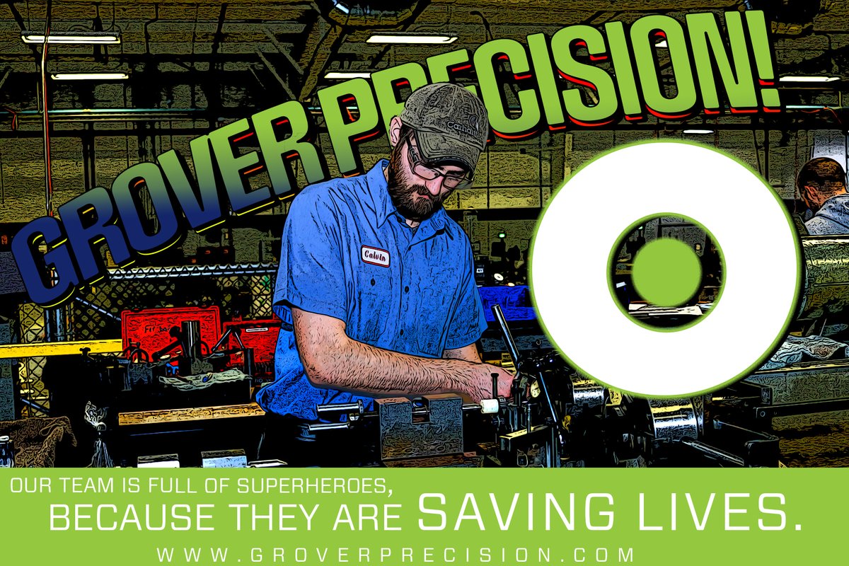 GroverPrecision's tweet photo. With our #PrecisionTubing and #CannulatedBar improving and even saving lives, we mean it when we say it: our team is full of superheroes. Want to learn more? Visit https://t.co/4zCwcZE4Df, or email grant.niewinski@groverprecision.com or john.small@groverprecision.com https://t.co/1lkzzlt1T1
