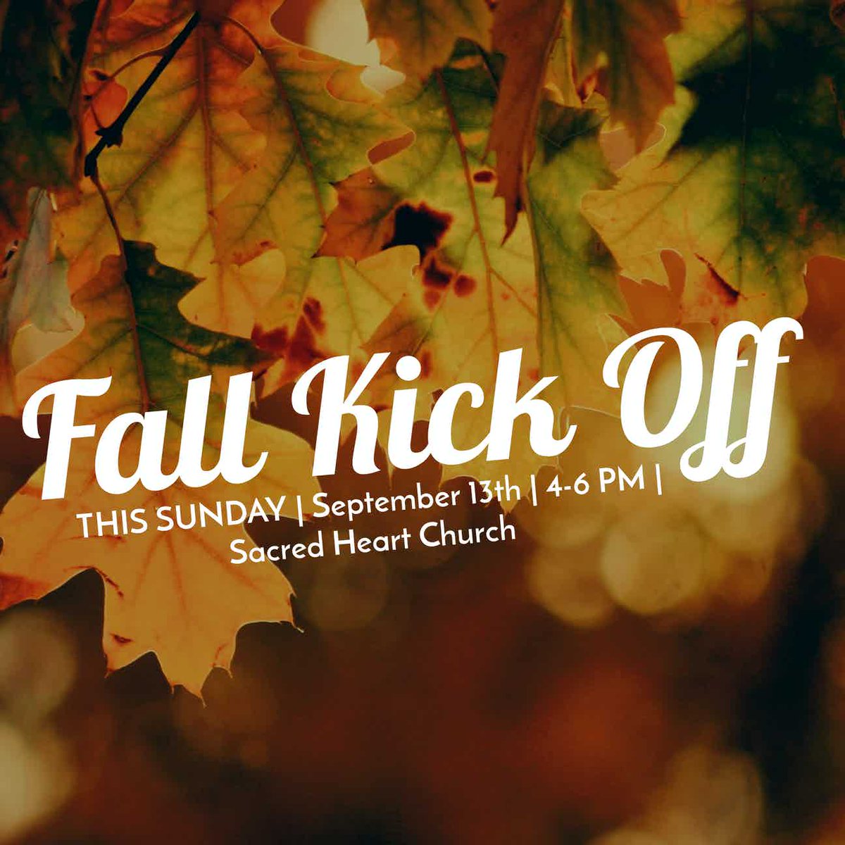 CathedralYm's tweet photo. Fall Kick off this Sunday! Meet at Sacred Heart at 4pm! https://t.co/0j3P5Y0leL