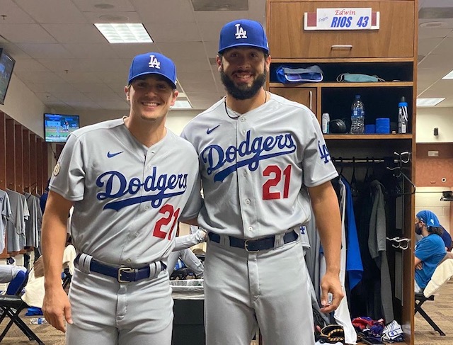 Dodger Blue on X: Kiké Hernandez and Edwin Rios were honored to wear No.  21 for #ClementeDay.   / X