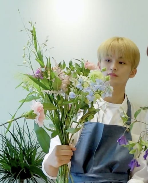 my pretty boy, so pretty like flowers  i'm going to bed. please take a rest, don't forget to take a shower before sleep. be happy and healthy. can't wait to see your smile or maybe hear your giggle tomorrow. God bless you, mark ♡