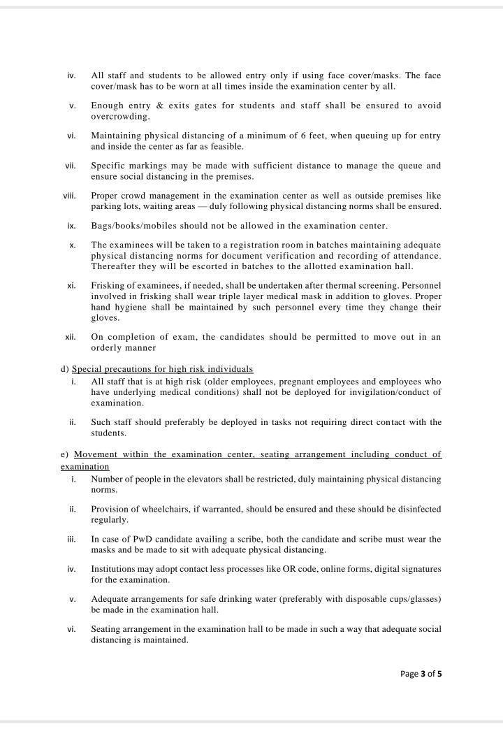 anubha1812's tweet photo. Latest health ministry guidelines for conducting exams for all the students https://t.co/FCtPuSzlQF