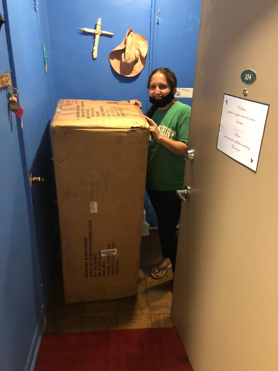 TheMAMDC's tweet photo. We expanded our support for neighbors this week through the pick-up and distribution of furniture! Shout out to our friend James and his new recliner! James sells papers for @streetsensedc and is new to Columbia Heights. Welcome to the neighborhood, James! https://t.co/ltDTog6tVB