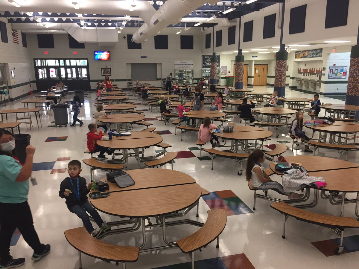 How do we socially distance at lunch?  1st grade, party of one!  These kids are so resilient!  Can’t wait to have them all back!