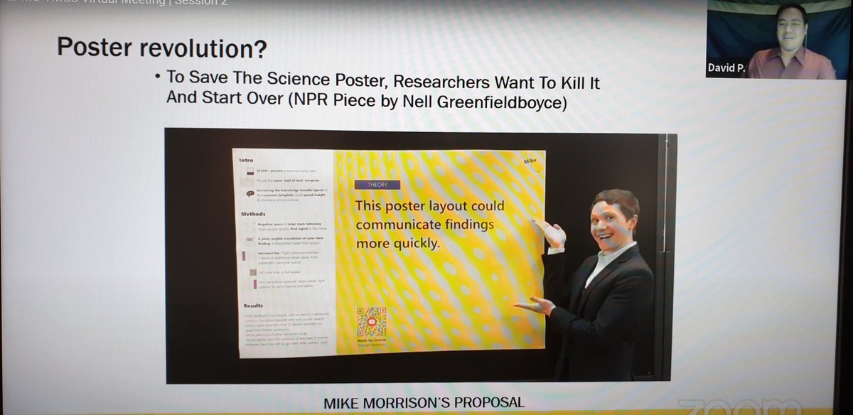 ChristinaLamers's tweet photo. Excellent talk from David @culturedscience during #EFMC-YMCS on how to communicate science effectively. After an analog talk we would had a vivid discussion on how scientific posters should be: less detail, more visual.#sciencecommunication
#lessismore #makeitvisual #EFMC https://t.co/dQxCDUMUtY