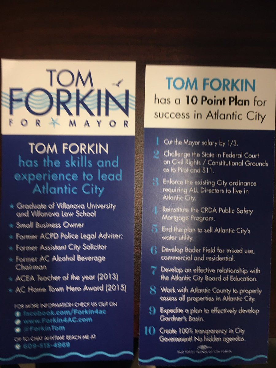 Our literature is out and coming to you via Tom and our community team. Let’s be the spark that ignites change in Atlantic City @ChrisBrownNJ <a href="/RikMehta_NJ/">Rik Mehta</a> <a href="/DSteinhardtEsq/">Douglas Steinhardt</a> <a href="/Jack4NJ/">Jack Ciattarelli</a> @CongressmanJVD <a href="/CouncilmanKurtz/">Councilman Kurtz</a>