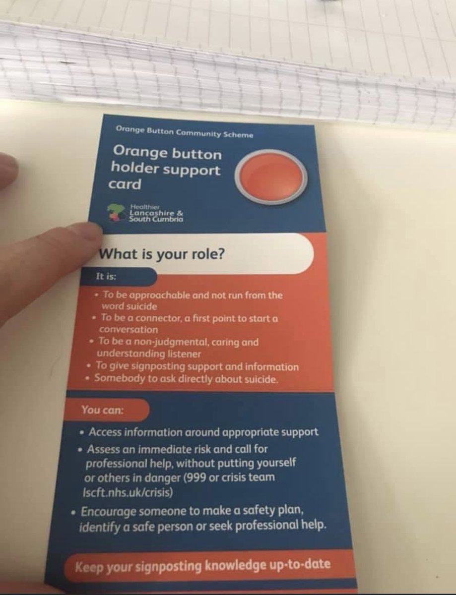 pablomanc's tweet image. Today is world suicide prevention day #WSPD2020, its everyone’s business. We are launching the orange button #orangebuttoncommunity. The orange button means I have attended Suicide prevention training, I am here to listen if you need to talk, I can help and signpost.