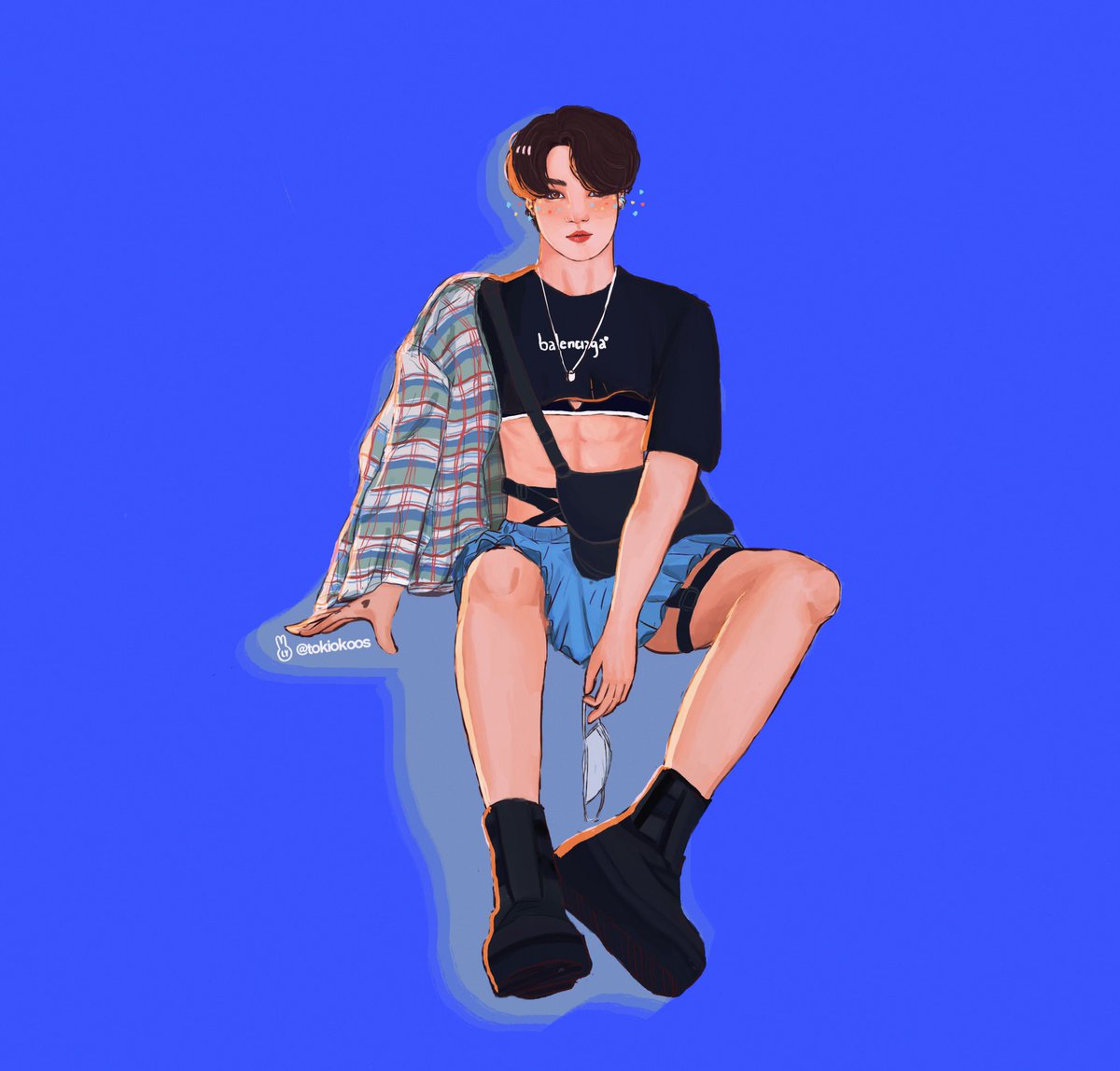tokiokoos's tweet photo. #JUNGKOOK : star boy in balenciaga 🌟🖤 #btsfanart https://t.co/ObplUajNyW