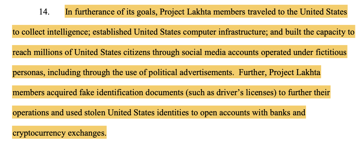 13. HERE'S KEY POINT: Every "tech journalism" or "moderate, c'mon let's be reasonable" hot-take in US media that called the Internet Research Agency "trolls" or "young people" or "barely competent" obscured ON THE GROUND INTELLIGENCE OPERATIONS IN THE US.Covering for Putin. 