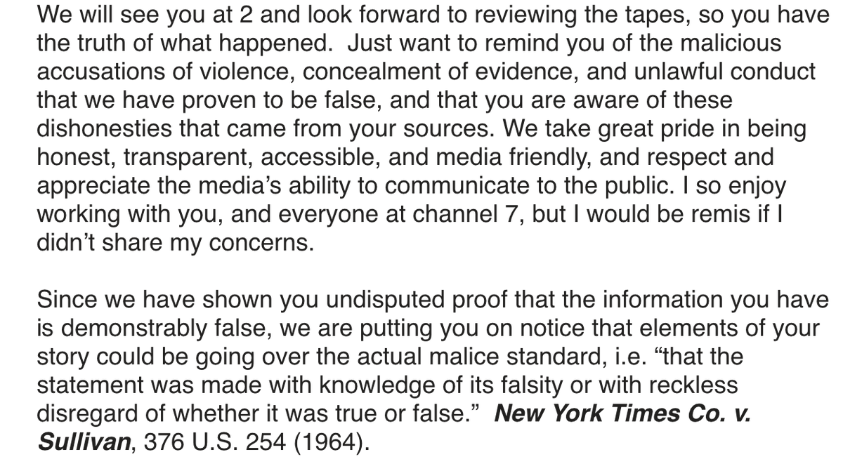 After I viewed the two videos with an NFTA spokesperson who shared that the mugshot was not theirs, and still decided to run the story with the new facts we had gathered -- also known as the truth -- I was sent not one but TWO emails saying my story may veer into "malice".