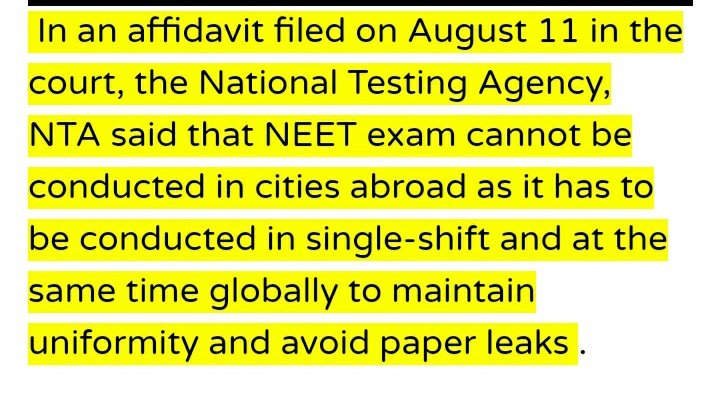 Vivekpandey21's tweet photo. Clearing Fact.
*NEET can't held in shifts .
*Yes we can go for NEET 2 , it happened before in 2016 when neet was implemented all over india.
*Govt can take #NEET 2 in Nov, in which they allow all those who skip exam &amp; also to those who want to give NEET 2
#JEEFailedPostponeNEET https://t.co/R1zo4UnVV4