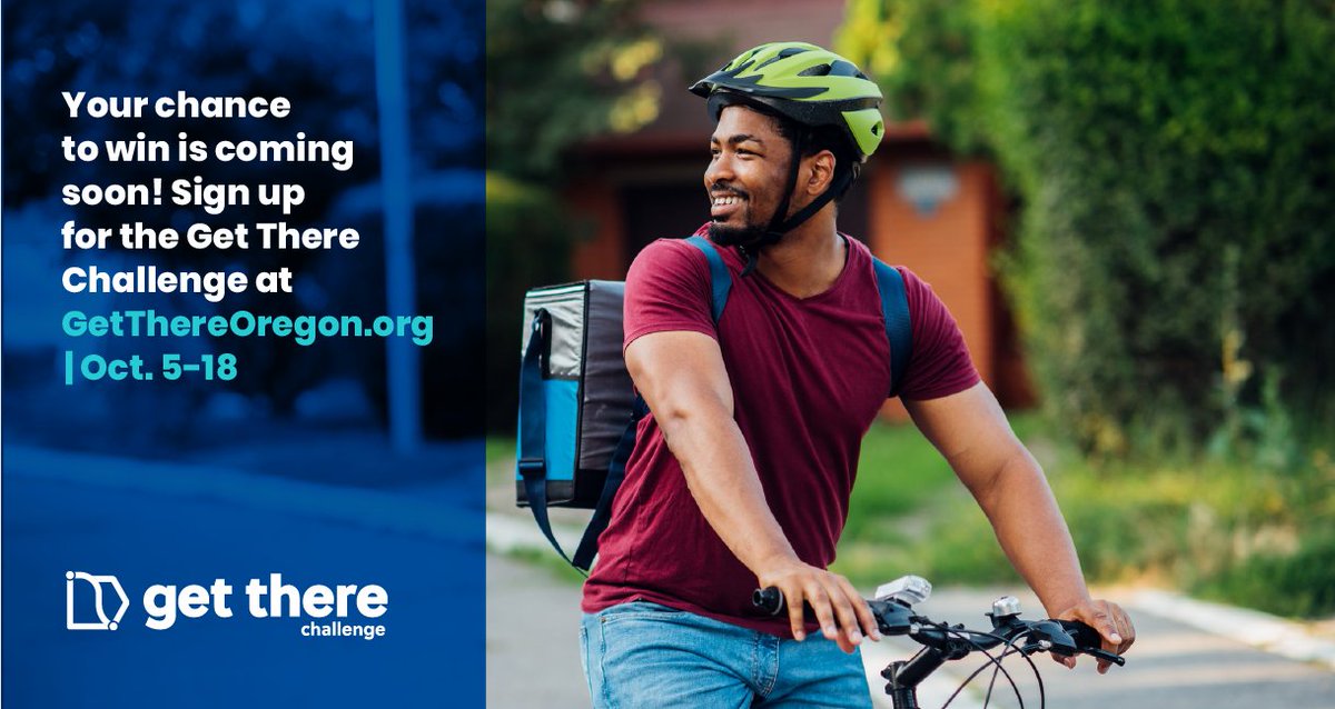 A new type of Get There Challenge is happening this year Oct. 5-18. Unlock fun and skill building achievements, plus log remote work days and trips to win prizes! GetThereOregon.org